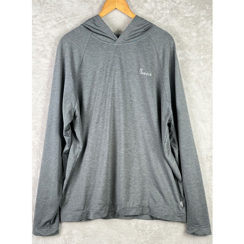 Oobe Chick-fil-A Mens Performance Hoodie XL Heather Gray Hooded Long Sleeved